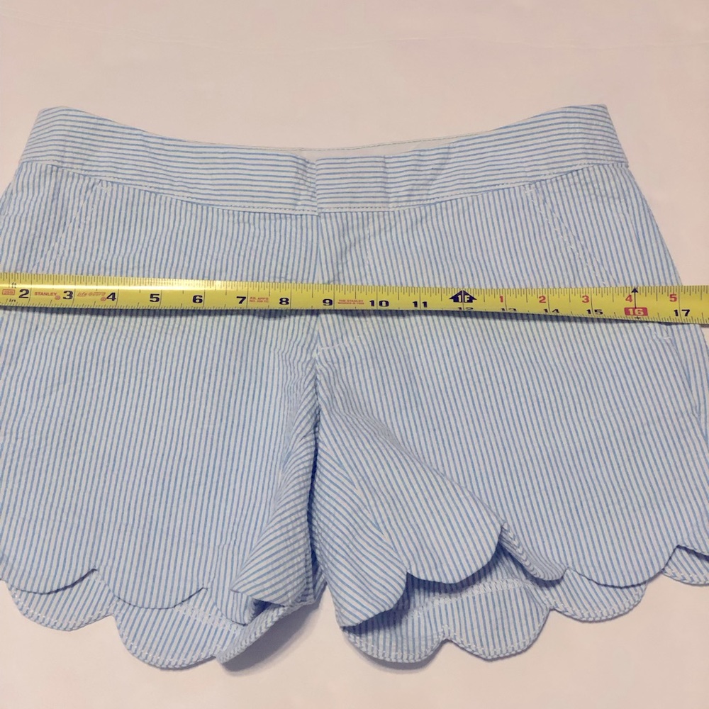 Lilly Pulitzer The Buttercup Short in Blue & White Stripe Seersucker - Picture 11 of 12